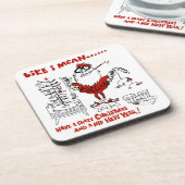 kerstontwerp van Beatnik Bier Onderzetter (Linkerzijde)