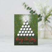 Kerstontwerp voor de golffamilie feestdagenkaart (Staand voorkant)