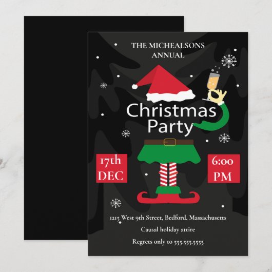 Kerstontwerpwedstrijd voor Cartoon Kaart (Voorkant / Achterkant)