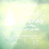 Kerstopeningstijden Raamsticker (Vel 3)