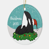 kerstorca keramisch sieraad ornament (Links)