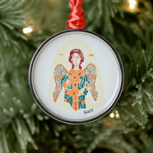 Kerstornament: aartsengel Gabriël Metalen Ornament