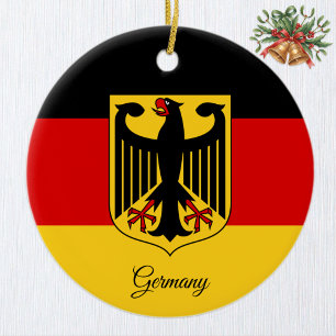 Kerstornament Duitsland, Duitse vlag Keramisch Ornament