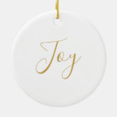 Kerstornament Gouden Sneeuwvlok Keramisch Ornament (Achterkant)