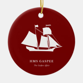 Kerstornament — HMS Gaspee Keramisch Ornament