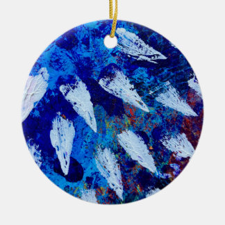 Kerstornament in skyburst-ontwerp keramisch ornament