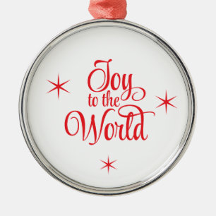 Kerstornament Joy to the World Metalen Ornament