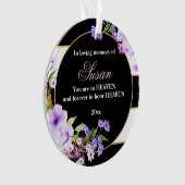 Kerstornament Memorial Paars Black Ornament (voorkant)