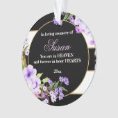 Kerstornament Memorial Paars Black Ornament (voorkant)