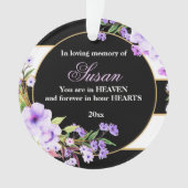 Kerstornament Memorial Paars Black Ornament (voorkant)