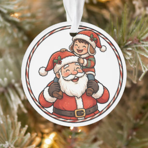 Kerstornament met Sinterklaas en kind Ornament
