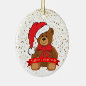 Kerstornament met Teddybeer Keramisch Ornament (Rechts)