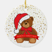 Kerstornament met Teddybeer Keramisch Ornament (Achterkant)