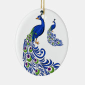 Kerstornament-Pauwen Keramisch Ornament (Rechts)