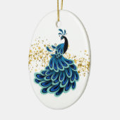 Kerstornament-Peacock Keramisch Ornament (Links)