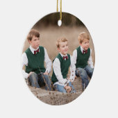 kerstornament PHOTO FRONT and MESSAGE ON BACK Keramisch Ornament (Rechts)