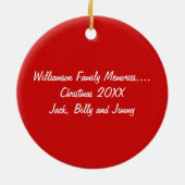 kerstornament PHOTO FRONT and MESSAGE ON BACK Keramisch Ornament (Achterkant)