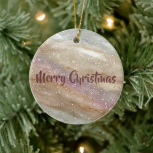 Kerstornament – Prettig Kerstfeest of uw bericht Keramisch Ornament