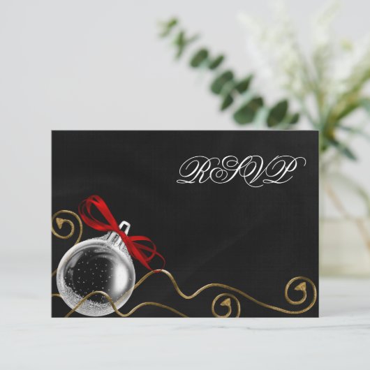 kerstornament Red Bow RSVP (Staand voorkant)