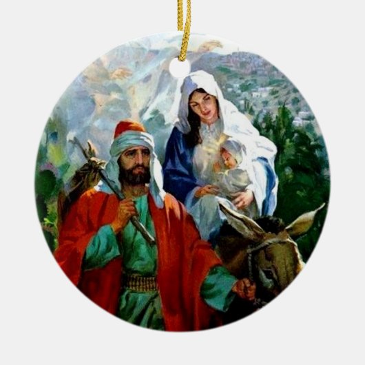 Kerstornament - Religieus Keramisch Ornament (Voorkant)