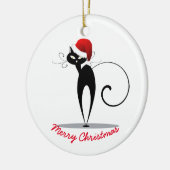 Kerstornament-Sinterklaas Kat Keramisch Ornament (Links)