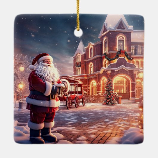 Kerstornament-Sinterklaas Keramisch Ornament (Achterkant)