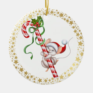 Kerstornament-Sinterklaas Muis Keramisch Ornament