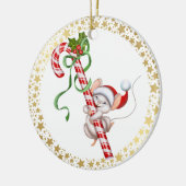Kerstornament-Sinterklaas Muis Keramisch Ornament (Links)