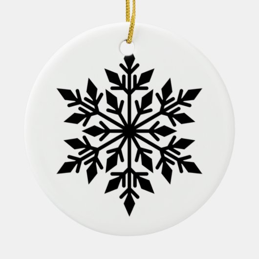 Kerstornament Sneeuwvlok Keramisch Ornament (Voorkant)