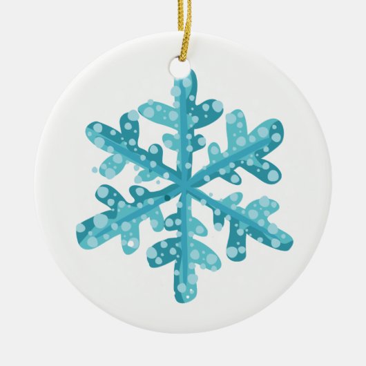 kerstornament Snowflake Keramisch Ornament (Voorkant)