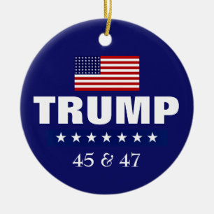KERSTORNAMENT VAN DONALD TRUMP KERAMISCH ORNAMENT
