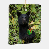 Kerstornament van Zwarte Beer Keramisch Ornament (Rechts)