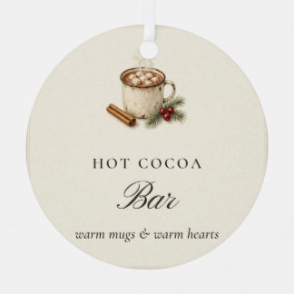Kerstornament voor hete cacaobar metalen ornament