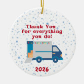 Kerstornament voor postbode keramisch ornament (Voorkant)