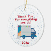 Kerstornament voor postbode keramisch ornament (Links)