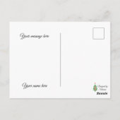 Kerstornamenten vrolijk & fel Kerst  Briefkaart (Achterkant)