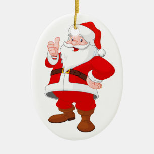Kerstovaal Ornament/kerstkerstman Keramisch Ornament