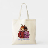 kerstpaar tote bag (Achterkant)