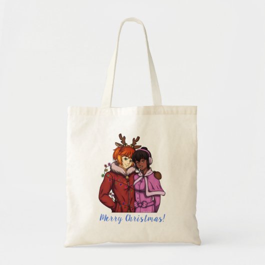 kerstpaar tote bag (Voorkant)