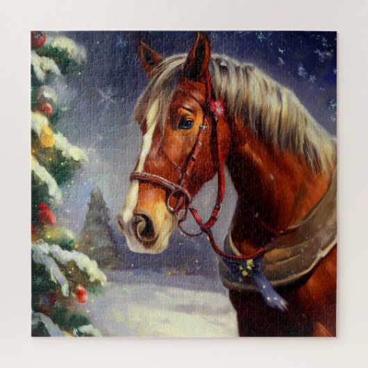 Kerstpaard (1) legpuzzel (Verticaal)