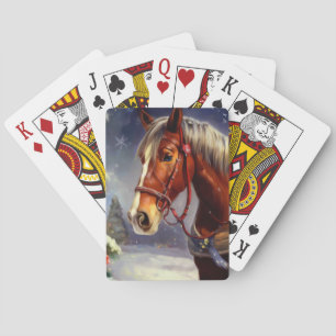 Kerstpaard (1) pokerkaarten