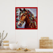 Kerstpaard 2 poster (Keuken)
