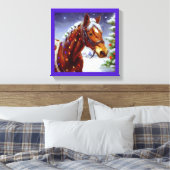 Kerstpaard 3 canvas afdruk (Insitu (Slaapkamer))