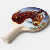 Kerstpaard (3) tafeltennisbatje (Voorkant Gekanteld)