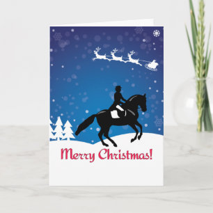 Kerstpaard Dressage Winter Kaart