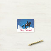 Kerstpaard Dressage Winter Post-it® Notes (Op bureau)