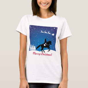 Kerstpaard Dressage Winter T-shirt