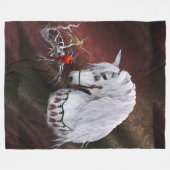 kerstpaard en kardinalen, rugzak fleece deken (Voorkant (Horizontaal))