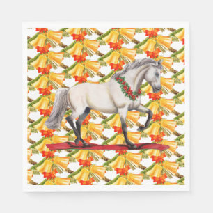 Kerstpaard en klokken Origineel Art Design Servet