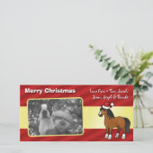 kerstpaard feestdagenkaart (Staand voorkant)